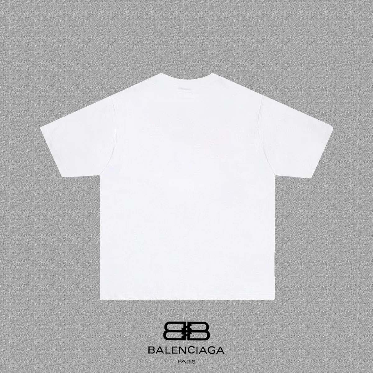 P80✨🔥 BALENCIAGA Paris lettering printed short-sleeved T-shirt, custom-woven and dyed 280g combed cotton heavyweight fabric, zero color difference in thread, perfect details, different from the current version on the market, welcome to compare, Same Style for men and women, must-sell in the picture above Color: White Black Size: 1 2 3 4